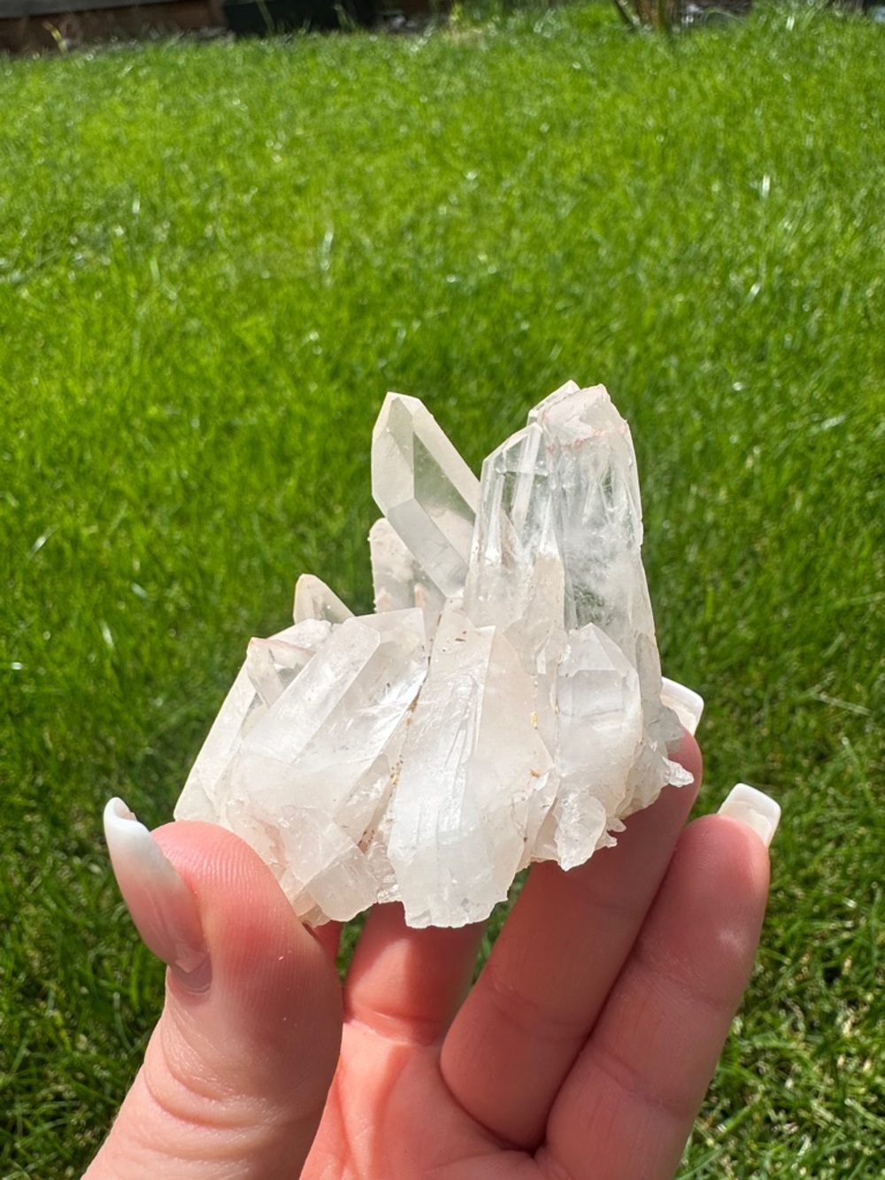 Clear Quartz Crystal Cluster - Transparent White Crystal From Madagascar